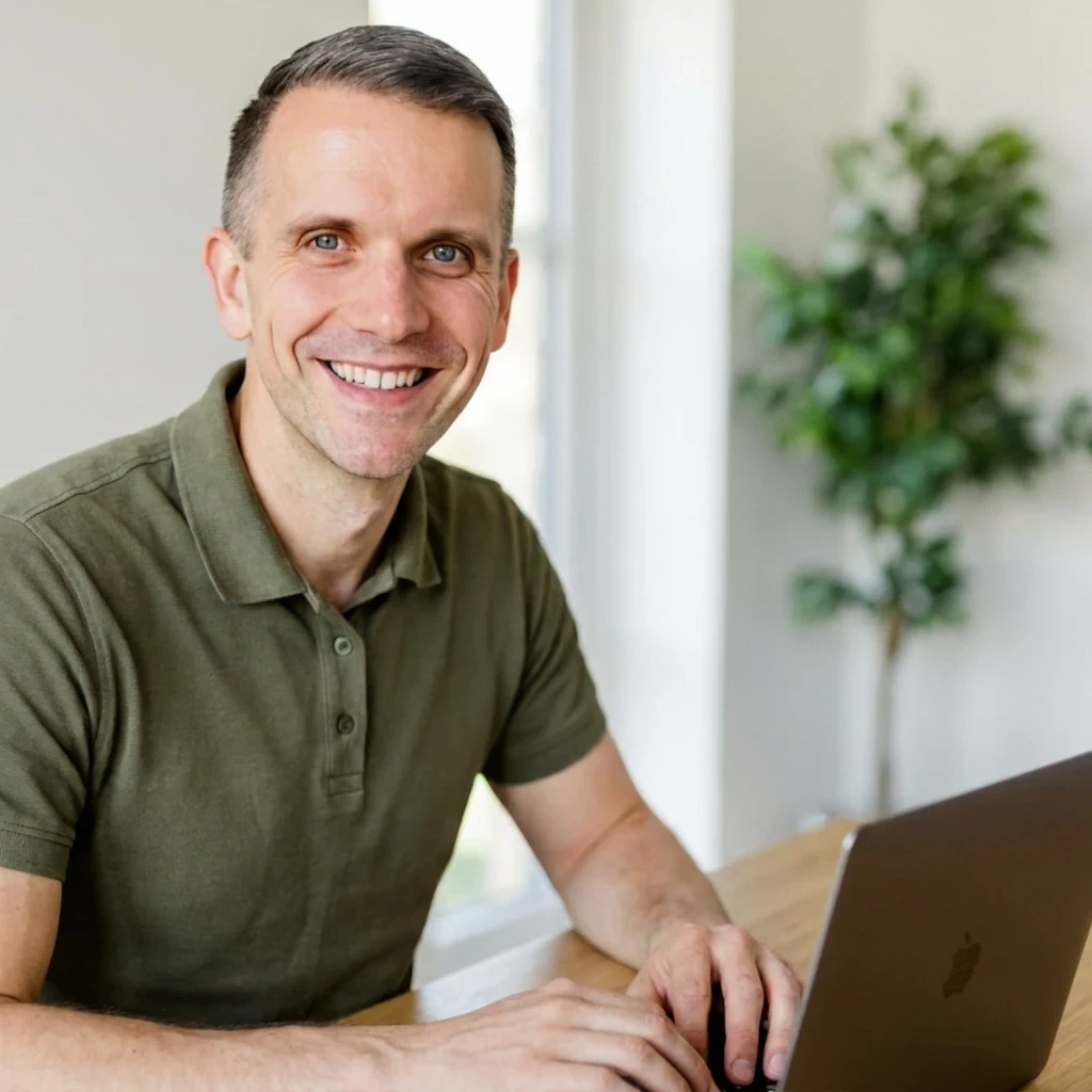 Dr. Jordan M. Rood, Psy.D., working from his home office